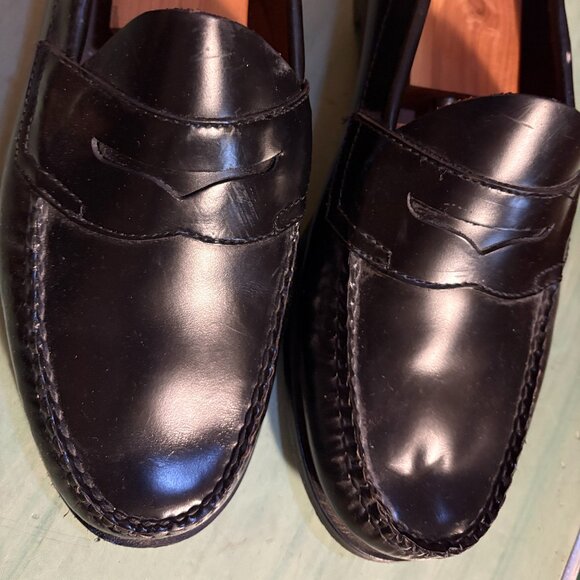 Mens G.H. Bass Black Leather Walter Penny Loafers Size 10.5 EE - Picture 2 of 11